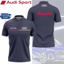 High Quality Customized Men's Zip Polo Shirt AUDI-TZPO-0074865