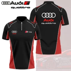 High Quality Men's Zip Polo Shirt AUDI-TZPO-0074851