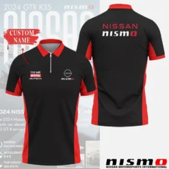 High Quality Customized Men's Zip Polo Shirt NISSAN-TZPO-0074883