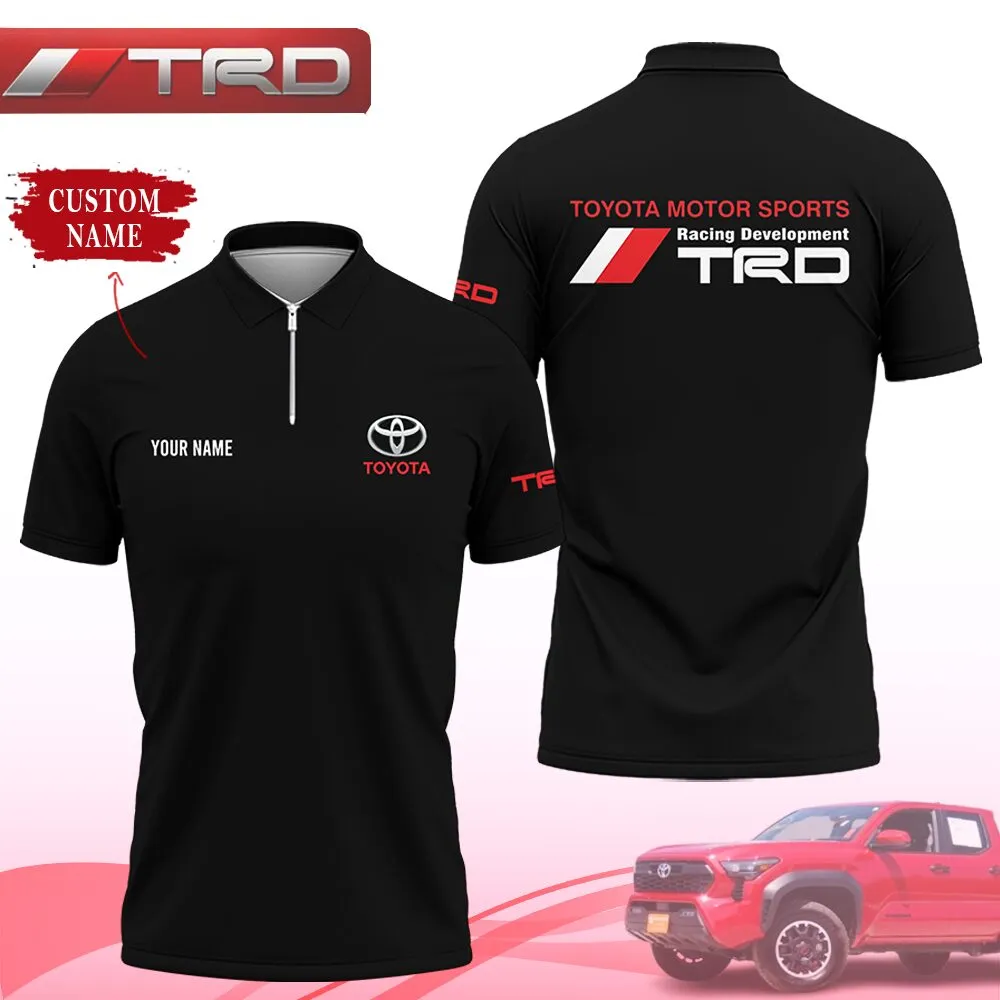 High Quality Customized Men's Zip Polo Shirt TOYOTA-TZPO-0074949