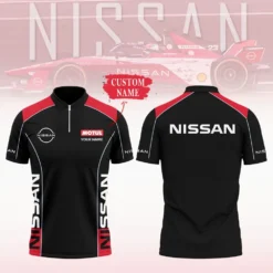 High Quality Customized Men's Zip Polo Shirt NISSAN-TZPO-0074889