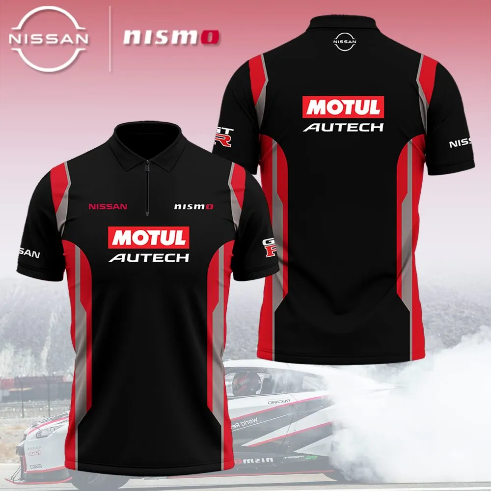 High Quality Men's Zip Polo Shirt NISSAN-TZPO-0074911