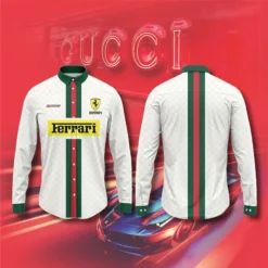 High Quality Men's Long Sleeve Button Shirt FERRARI-CCY-0075419