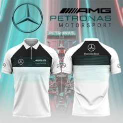 High Quality Men's Zip Polo Shirt MERCEDES-TZPO-0074740