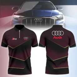 High Quality Men's Zip Polo Shirt AUDI-TZPO-0074850