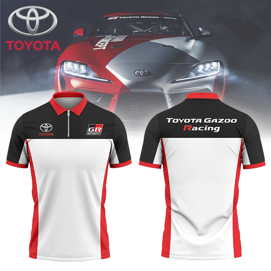 High Quality Men's Zip Polo Shirt TOYOTA-TZPO-0074934