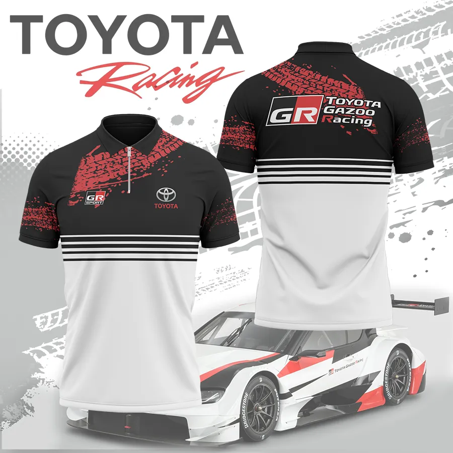 High Quality Men's Zip Polo Shirt TOYOTA-TZPO-0074936