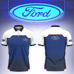 High Quality Men's Zip Polo Shirt FORD-TZPO-0074976