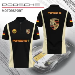 High Quality Men's Zip Polo Shirt PORSCHE-TZPO-0074843