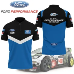 High Quality Men's Zip Polo Shirt FORD-TZPO-0074979