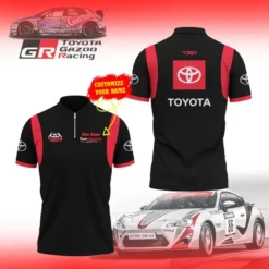 High Quality Customized Men's Zip Polo Shirt TOYOTA-TZPO-0074948