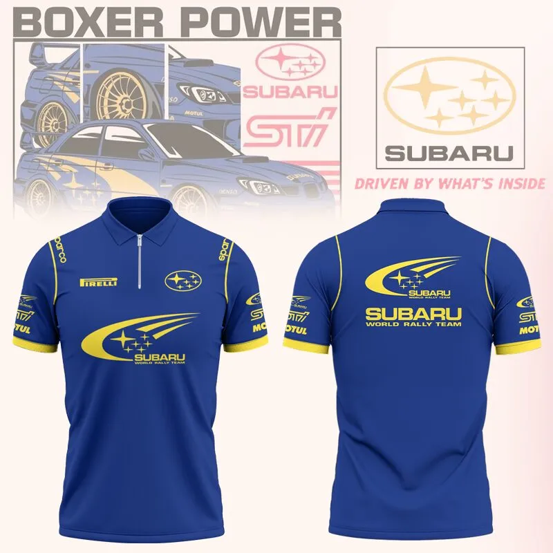 High Quality Men's Zip Polo Shirt SUBARU-TZPO-0074916