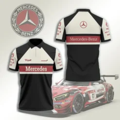 High Quality Men's Zip Polo Shirt MERCEDES-TZPO-0074748