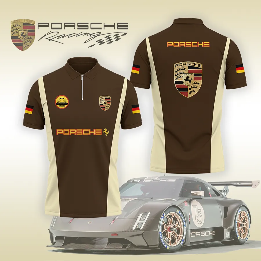 High Quality Men's Zip Polo Shirt PORSCHE-TZPO-0074842