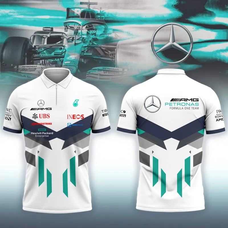 High Quality Men's Zip Polo Shirt MERCEDES-TZPO-0074751