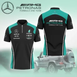 High Quality Men's Zip Polo Shirt MERCEDES-TZPO-0074745