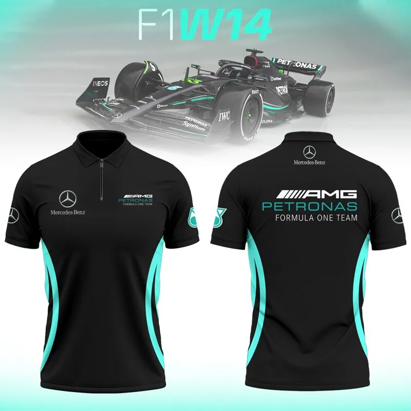 High Quality Men's Zip Polo Shirt MERCEDES-TZPO-0074750