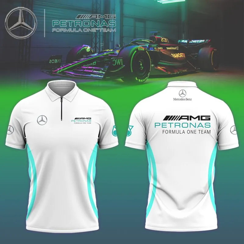 High Quality Men's Zip Polo Shirt MERCEDES-TZPO-0074752