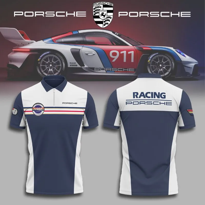 High Quality Men's Zip Polo Shirt PORSCHE-TZPO-0074841