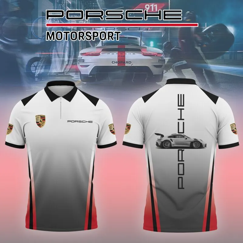 High Quality Men's Zip Polo Shirt PORSCHE-TZPO-0074840