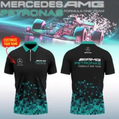 High Quality Customized Men's Zip Polo Shirt MERCEDES-TZPO-0074777