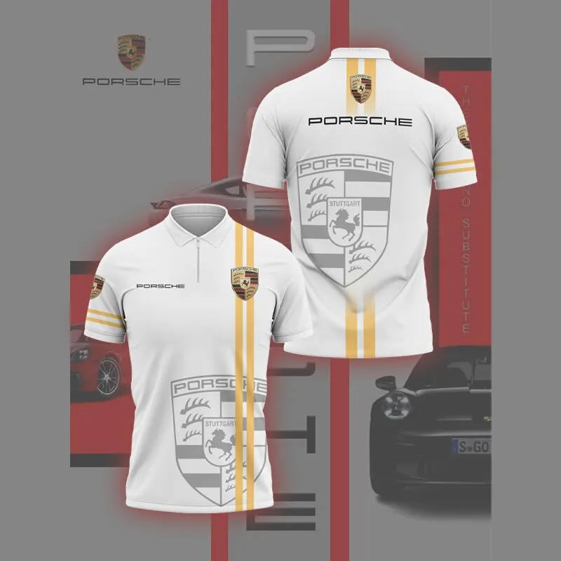 High Quality Men's Zip Polo Shirt PORSCHE-TZPO-0074839