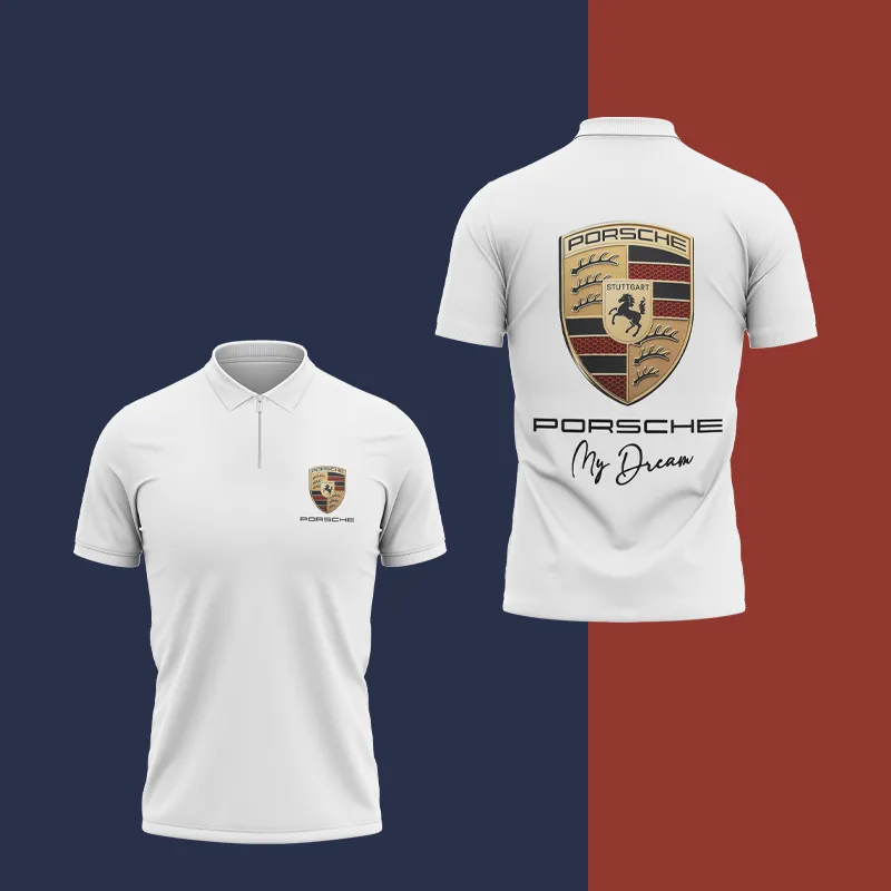 High Quality Men's Zip Polo Shirt PORSCHE-TZPO-0074836