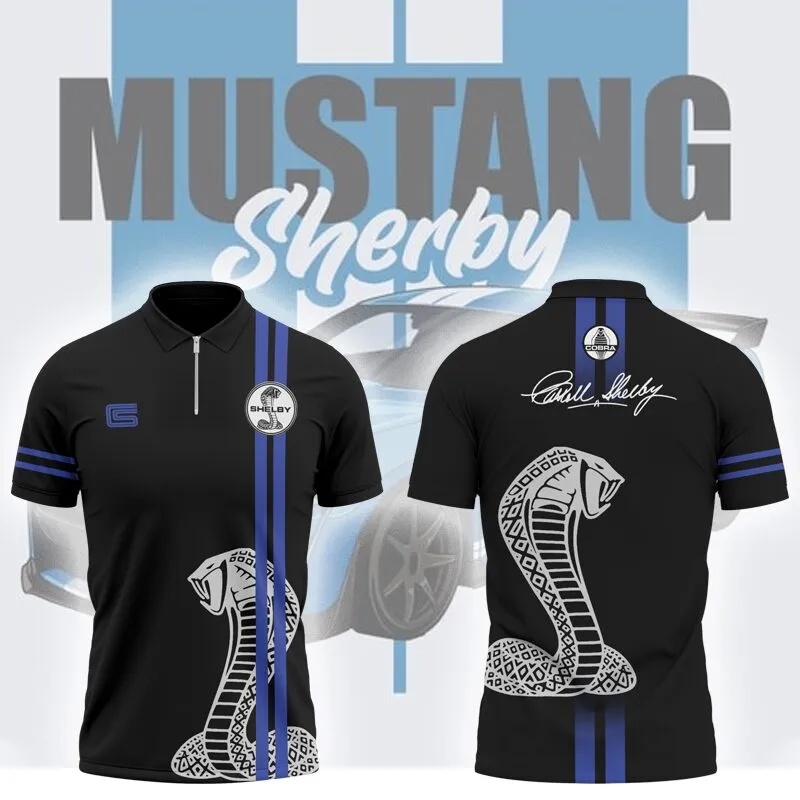 High Quality Men's Zip Polo Shirt FORD-TZPO-0074980