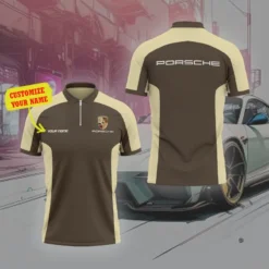 High Quality Customized Men's Zip Polo Shirt PORSCHE-TZPO-0074787