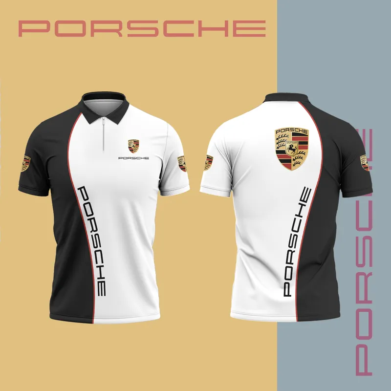 High Quality Men's Zip Polo Shirt PORSCHE-TZPO-0074834
