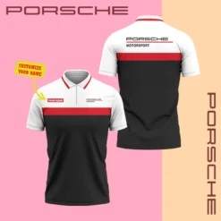 High Quality Customized Men's Zip Polo Shirt PORSCHE-TZPO-0074792
