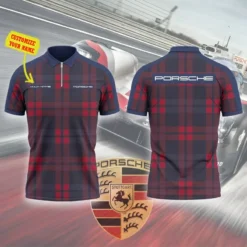 High Quality Customized Men's Zip Polo Shirt PORSCHE-TZPO-0074811