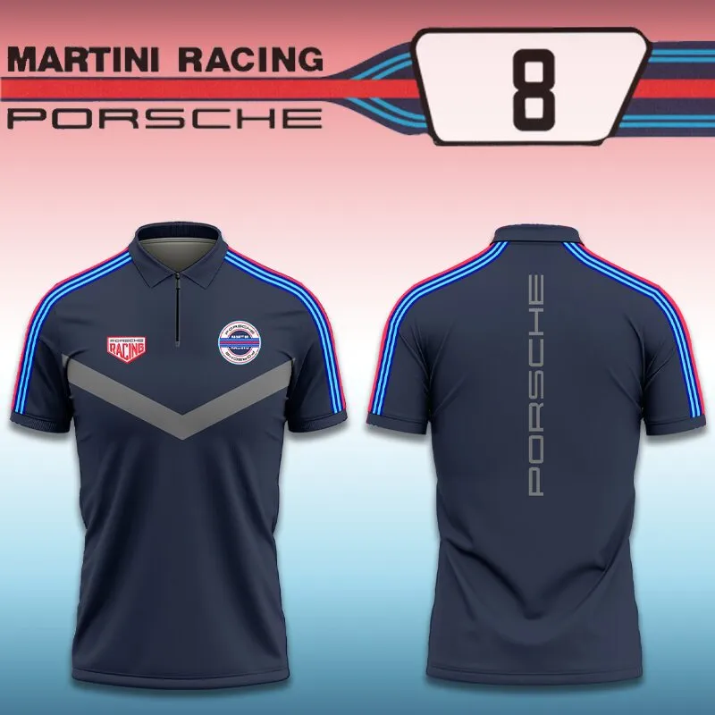 High Quality Men's Zip Polo Shirt PORSCHE-TZPO-0074825