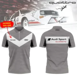 High Quality Customized Men's Zip Polo Shirt AUDI-TZPO-0074860