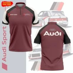 High Quality Customized Men's Zip Polo Shirt AUDI-TZPO-0074859