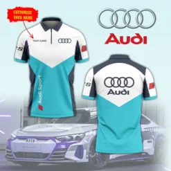 High Quality Customized Men's Zip Polo Shirt AUDI-TZPO-0074857