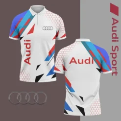 High Quality Men's Zip Polo Shirt AUDI-TZPO-0074846