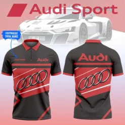 High Quality Customized Men's Zip Polo Shirt AUDI-TZPO-0074855
