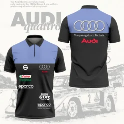 High Quality Men's Zip Polo Shirt AUDI-TZPO-0074844