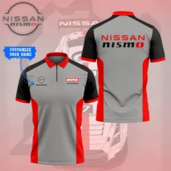 High Quality Customized Men's Zip Polo Shirt NISSAN-TZPO-0074899