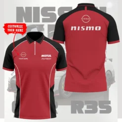 High Quality Customized Men's Zip Polo Shirt NISSAN-TZPO-0074901