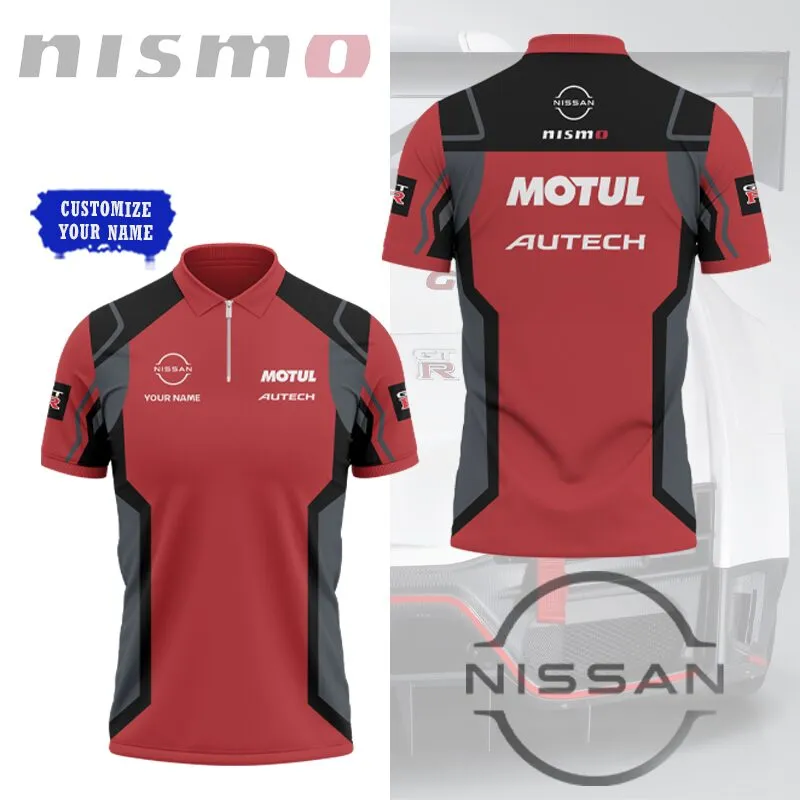 High Quality Customized Men's Zip Polo Shirt NISSAN-TZPO-0074902
