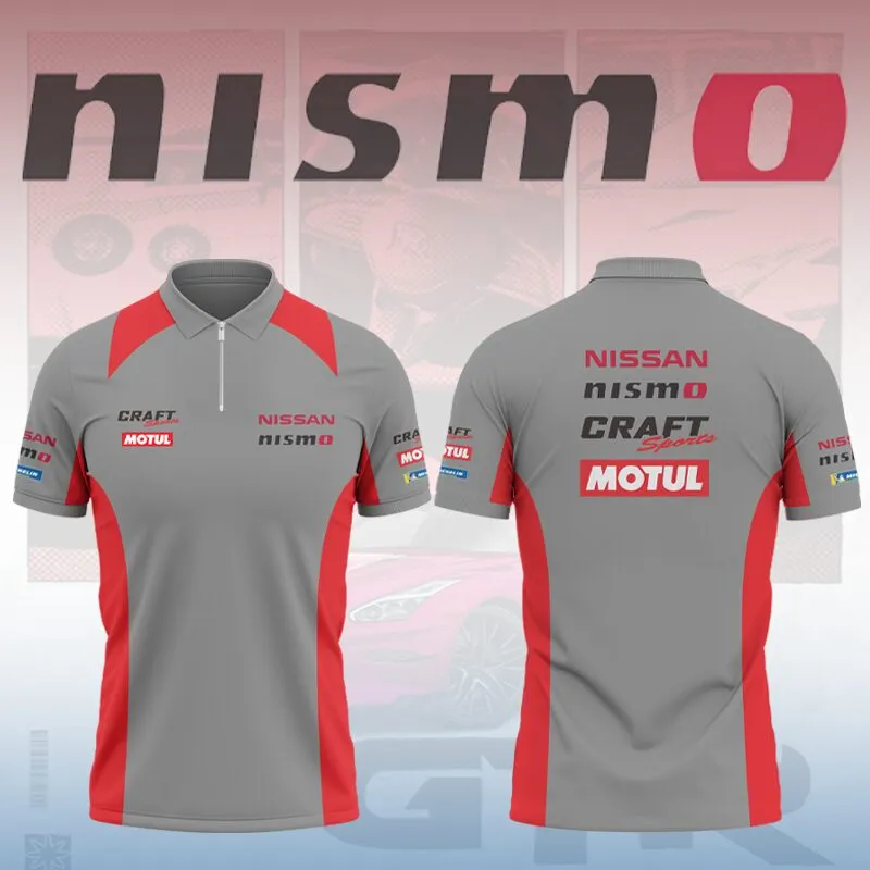 High Quality Men's Zip Polo Shirt NISSAN-TZPO-0074908