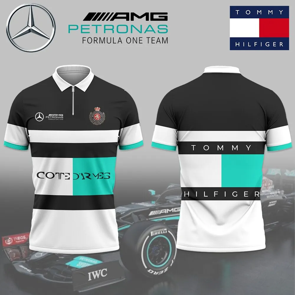 High Quality Men's Zip Polo Shirt MERCEDES-TZPO-0074755