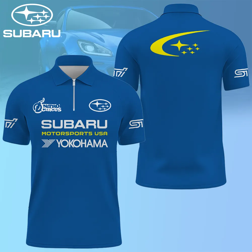 High Quality Men's Zip Polo Shirt SUBARU-TZPO-0074913