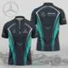 High Quality Men's Zip Polo Shirt MERCEDES-TZPO-0074754