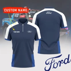 High Quality Customized Men's Zip Polo Shirt FORD-TZPO-0074957