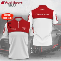 High Quality Customized Men's Zip Polo Shirt AUDI-TZPO-0074852