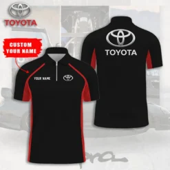 High Quality Customized Men's Zip Polo Shirt TOYOTA-TZPO-0074947