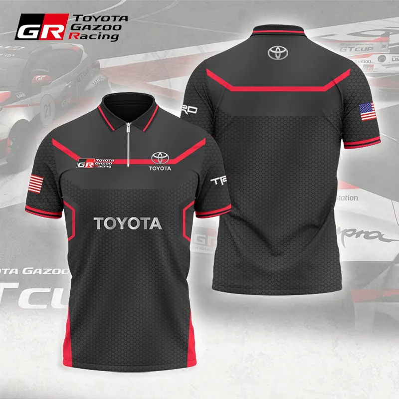 High Quality Men's Zip Polo Shirt TOYOTA-TZPO-0074944